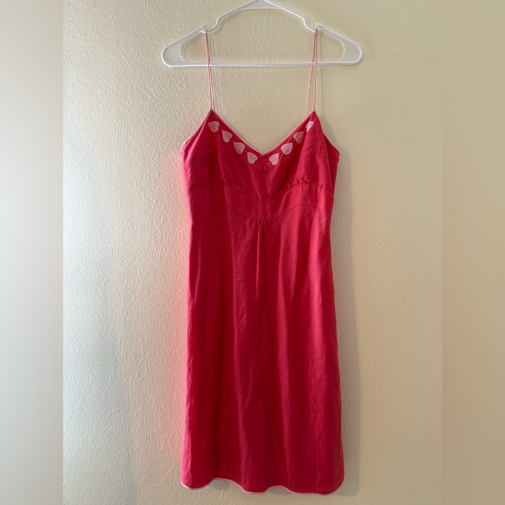 Tocca Pink Dress with Heart Embroidery